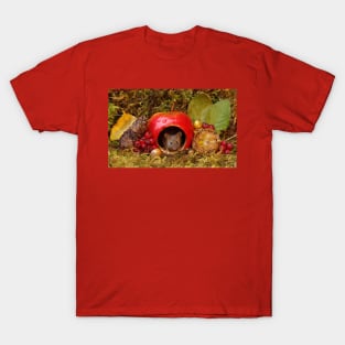 Cute little mouse inside a Apple T-Shirt